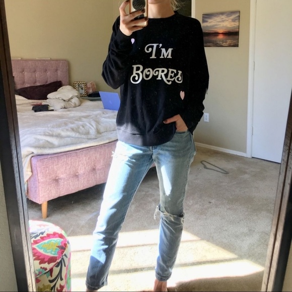 Wildfox Tops - NWT Wildfox “I’m bored” sweatshirt